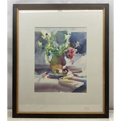 Roy Freer (British 1938-): 'Brown Jug/Wild Bunch', watercolour signed and dated '88, titled verso 57cm x 46cm 