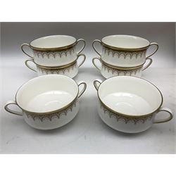 Paragon tea and dinner wares decorated in the 'Athena' pattern, to include dinner plates, cups, bowls, saucers, sauce boat etc