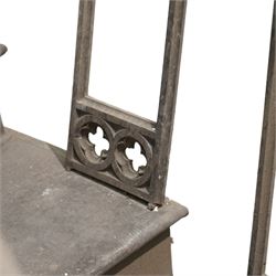 Architectural Salvage - 19th century oak five tread pulpit staircase of curved design with spiral carved pillars and pierced side panels with various additional matching pieces
Note: Removed in the 19th century from the church in the grounds of a private Yorkshire estate 
Provenance: property of a Nobleman