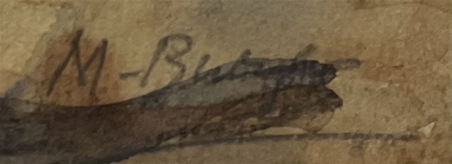 Maude Burge (New Zealand 1865-1957): Tunisian Street with Figures, watercolour signed 31cm x 39cm