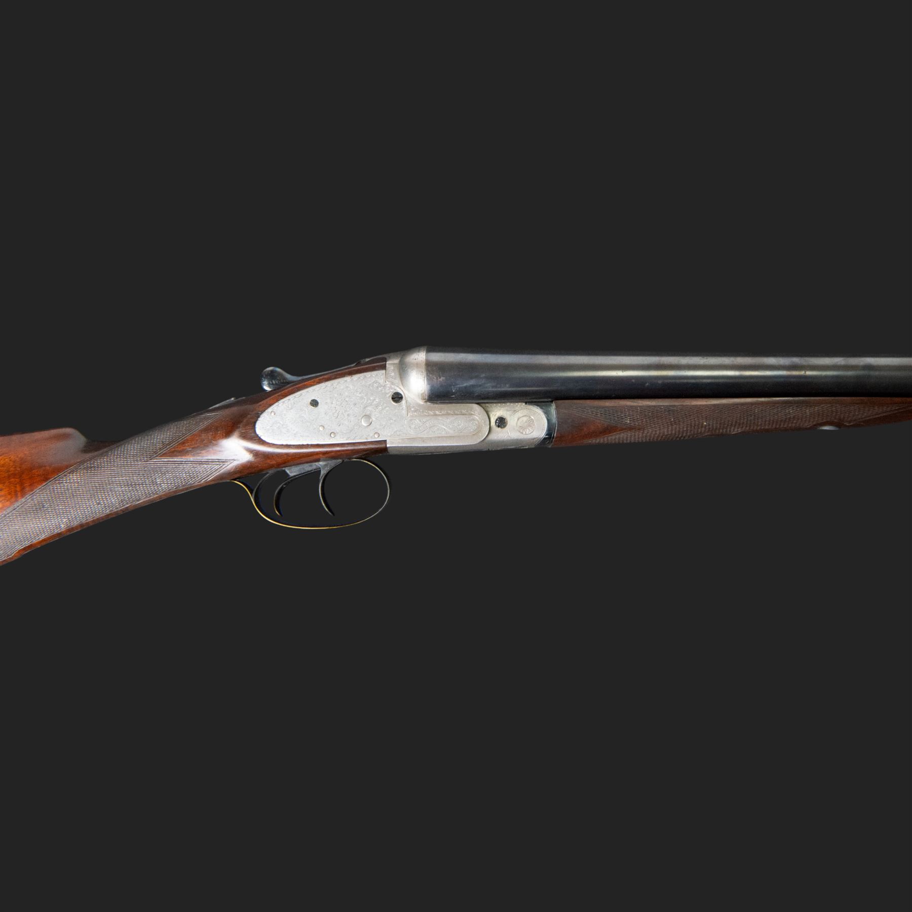 E Freeman, 12 bore double trigger sidelock, side by side shotgun, 71cm (28