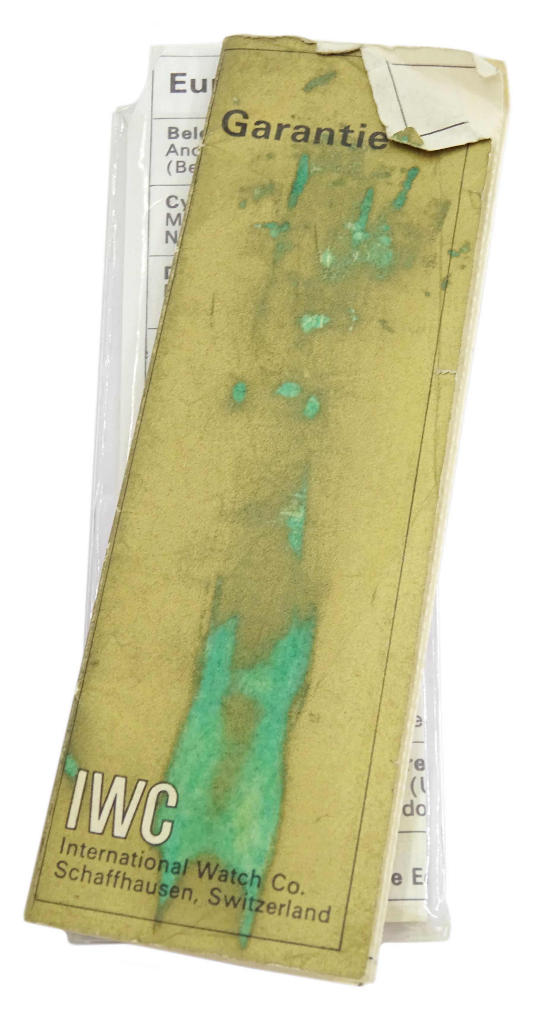 International Watch Company ladies 18ct gold manual wind wristwatch, silvered dial with baton hour markers, on integral 18ct gold bracelet, stamped 750, with guarantee dated 1968