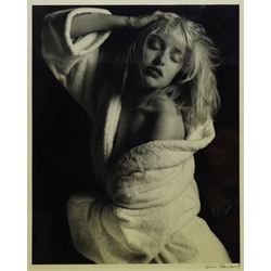Eric Howard (British c.1950-): Lady in a Dressing Gown, photographic print signed in pen 51cm x 41cm
