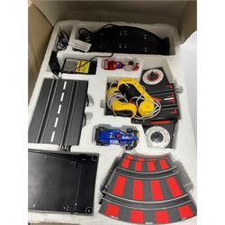 Quantity of die-cast model cars to include Matchbox and Lesley, Franklin Mint Rolls Royce etc, boxed Ferrari Super Formula 1 Michael Schumacher Collection looping raceway, other toys etc