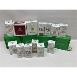 Sixteen Royal Albert Beatrix Potter figures, including Poorly Peter Rabbit, Jemima Puddle Duck and Squirrel Nutkin etc, all boxed together with a Beswick Beatrix Potter Jeremy Fisher miniature jug and four Beswick Wind in the Willows figures 