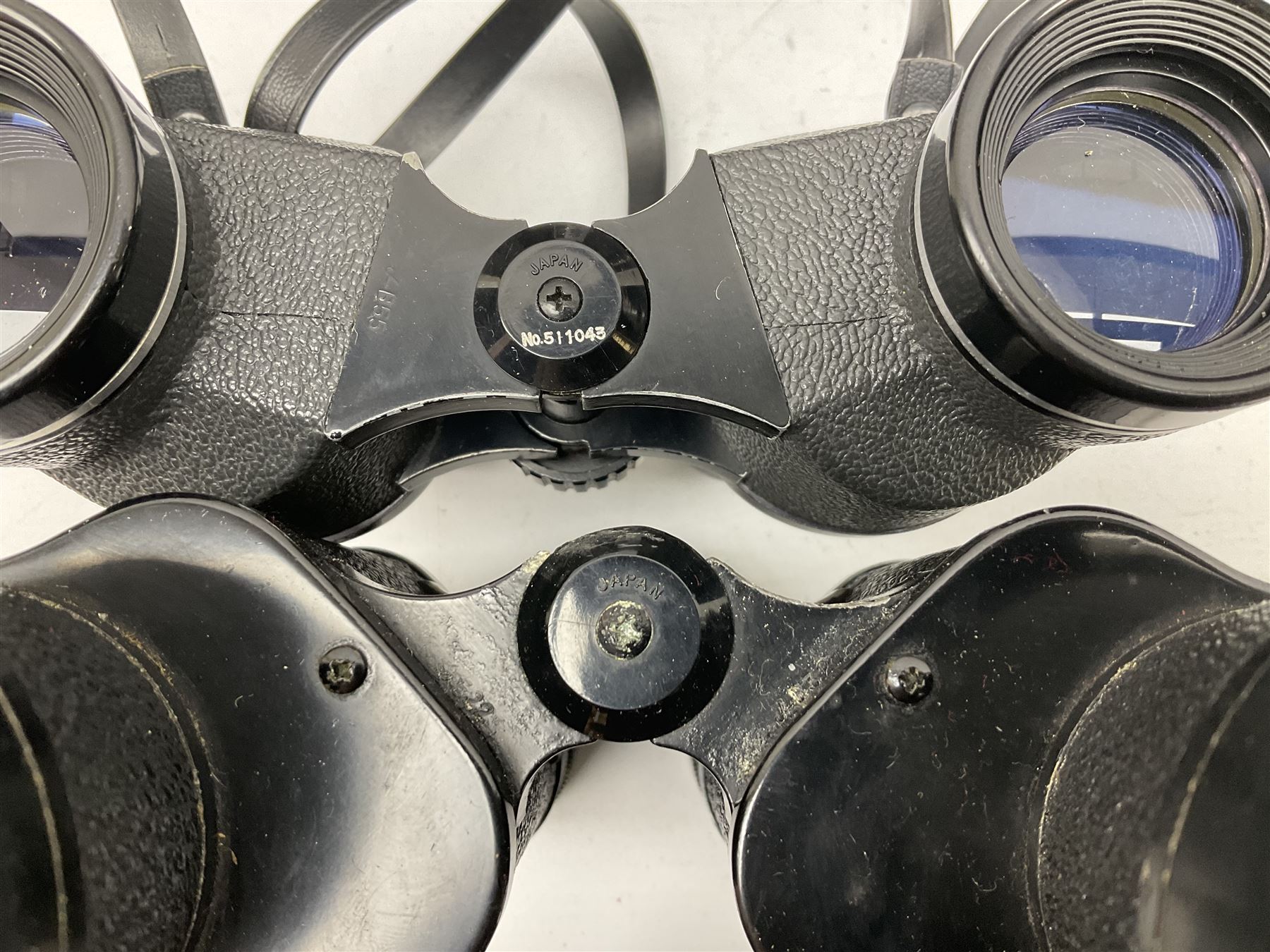 Eleven cased pairs of binoculars, to include Omiya 8x30, Tasco, Esde-Optik 8x40 Weitwinkel, Chinon 10x50 Field. Aico Rapide 8x30, Astralite zoom 6x- 14x32, etc