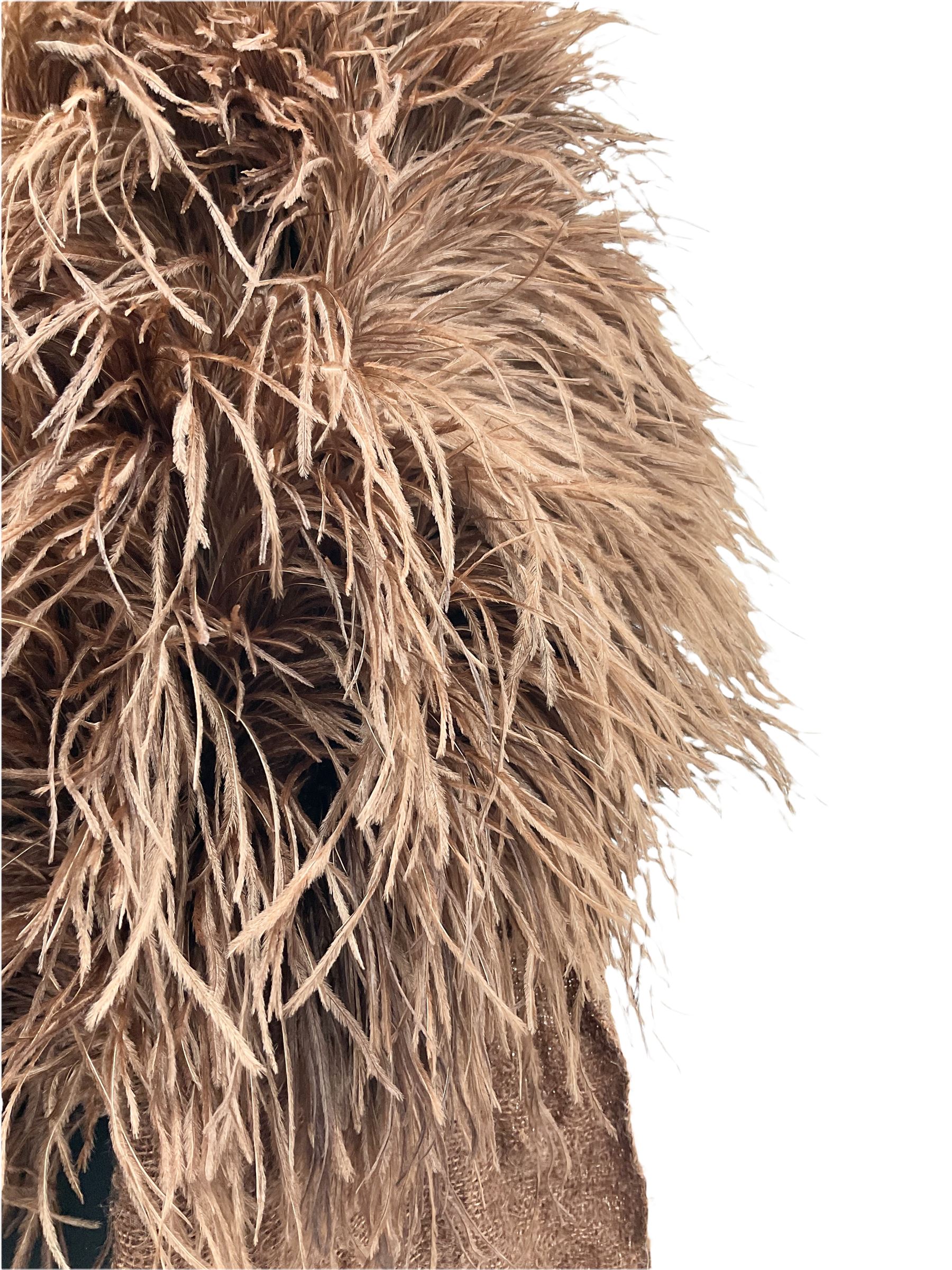 White Saga fox stole, together with Cresta Red fox fur hat, Red fox fur headband, a fur headband and matching cuffs, Harris Tweed clutch bag with fur trim, a fur clutch bag and an Ostrich feather and mohair scarf. 