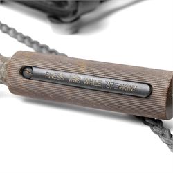 Early 20th century L M Ericsson & Co Skeletal table telephone, the earpiece impressed No.28, with black painted frame and possibly original wires, H29cm