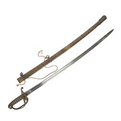 British Victorian 1845 Pattern Infantry Officer's Sword, by Henry Wilkinson, the 81cm blad...