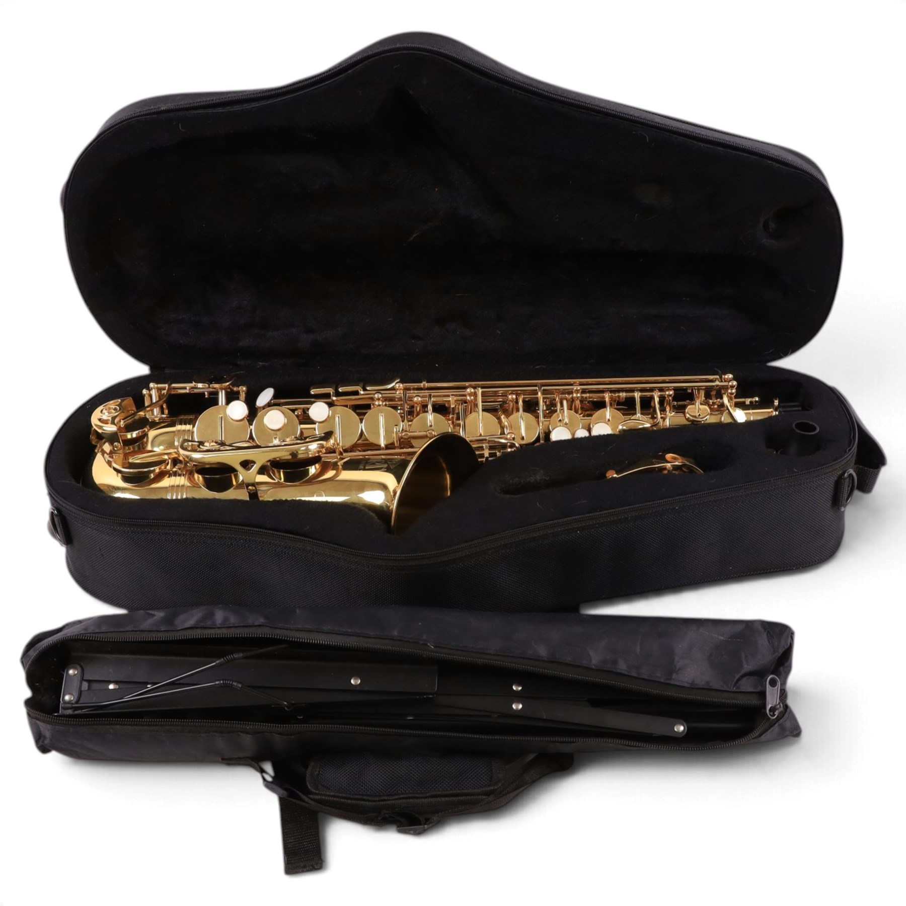 Trevor James Classic II 'The Horn' saxophone, in fitted carry case with folding metal stand, serial no. D13563