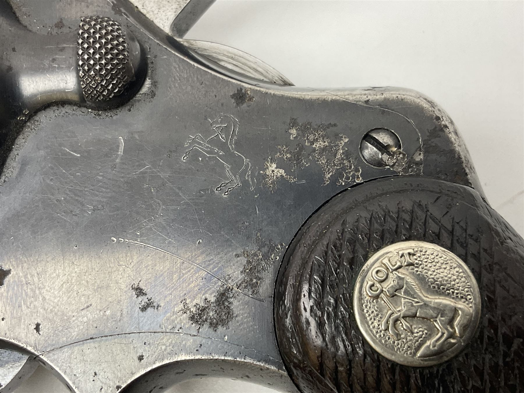 Deactivated Colt Official Police 38-200 six-shot revolver, the 13cm(5