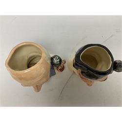 Royal Doulton limited edition figure of Geoffrey Boycott O.B.E, HN3890, no 253/8114, together with four Royal Doulton limited edition character jugs of cricket interest, comprising The Hampshire Cricketer D 6739, no 3903/5000, Freddie Trueman O.B.E, D 7090, no 502/9500, Brian Johnners Johnston, D 7018, no 1281/9500 and Len Hutton D 6945 no 263/9500, four with certificates, one with box