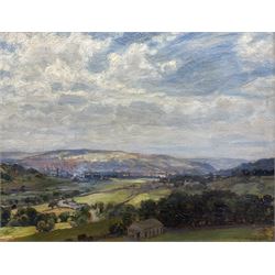 Frederick (Fred) Stead (British 1863-1940): View Across a Yorkshire Landscape, oil on canv...