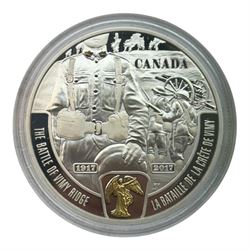 Four Royal Canadian Mint fine silver twenty dollar coins, comprising 2016 '1916 The Somme Offensive', 2016 'A Celebration of Her Majesty's 90th Birthday', 2017 '1917 The Battle of Vimy Ridge' and 2018 'The 1908 Sovereign 110th Anniversary of the Royal Canadian Mint', all cased with certificates