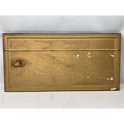 Framed oleograph type print after Henry Redmore, Calm on the Humber, overall H60cm W121cm