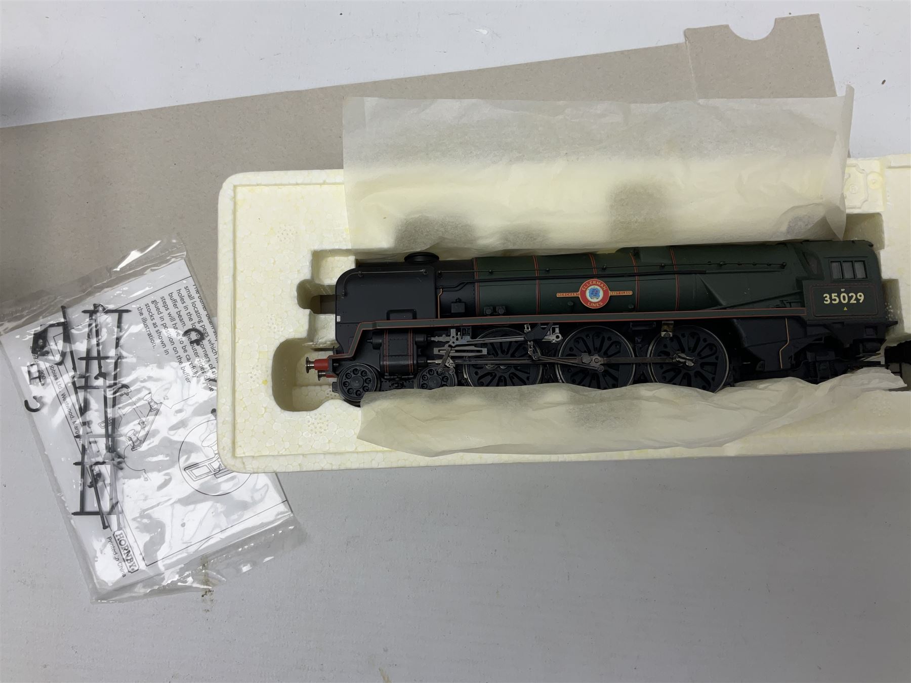 Hornby '00' gauge - NRM Collection Merchant Navy Class 4-6-2 locomotive 'Ellerman Lines' No.35029; boxed with slip case; LNER Class A4 4-6-2 locomotive 'Mallard' No.4468; boxed; and Class 9F 2-10-0 locomotive 'Evening Star' No.92220; boxed (3)