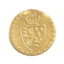 George III 1787 gold 'spade' one guinea coin