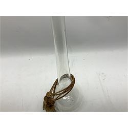 Blown glass yard of ale flute, L90cm