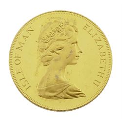 Queen Elizabeth II Isle of Man 1977 gold half sovereign coin