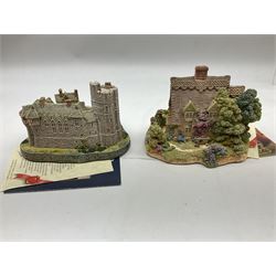 Four limited edition Lilliput Lane cottages, comprising Stockwell Tenement from the Scottish collection, Forget-Me-Not, Cotman Cottage and Stokesay Castle, all boxed with deeds