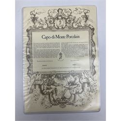 Capo Di Monte group The Cheats, modelled as boys playing cards, with certificate, H27cm 