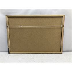 George Drury (British 1950-): J Class Racing Yachts - 'Velsheda and Endeavour off the Needles',  oil on board signed, titled verso 47cm x 73cm