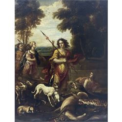 Italian School (Early 19th century): Diana and Her Nymphs Hunting, oil on copper unsigned 39cm x 31cm