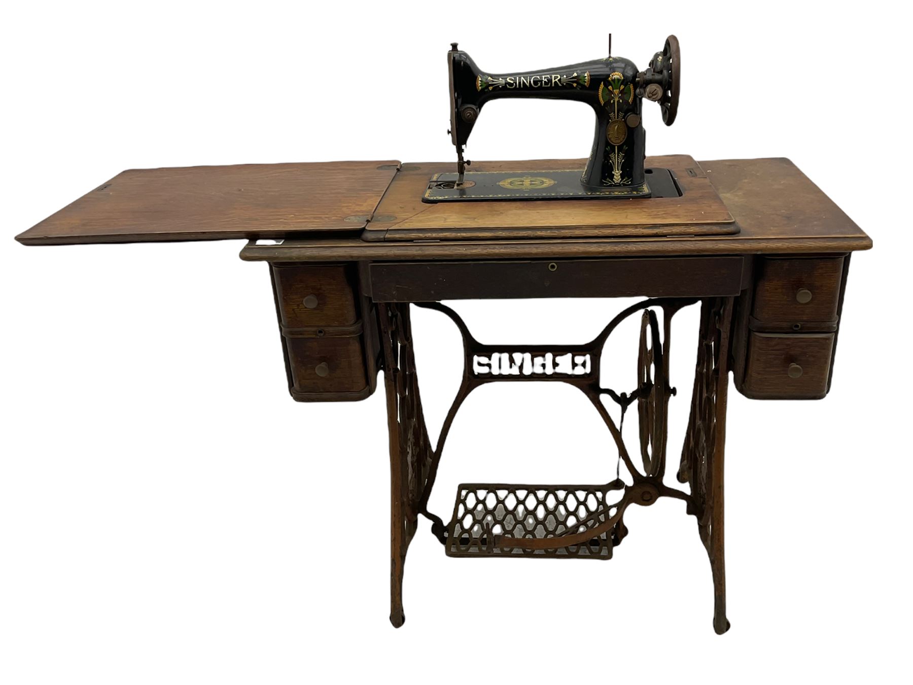 Singer treadle sewing machine and table top sewing machine (2)