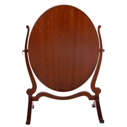 Edwardian dressing table mirror, of oval form, H56cm