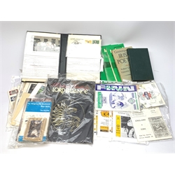 A quantity of various Irish related and other ephemera, to include postcards, photographs, maps, and football programmes, to include a number of Kilkenny City examples. 