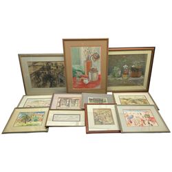 Pat Faust (British fl.1950-2000); Collection of framed paintings in various media to inclu...