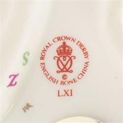 Two Royal Crown Derby paperweights comprising Imari Polar Bear with gold stopper and Sleeping Dormouse, with gold stopper  