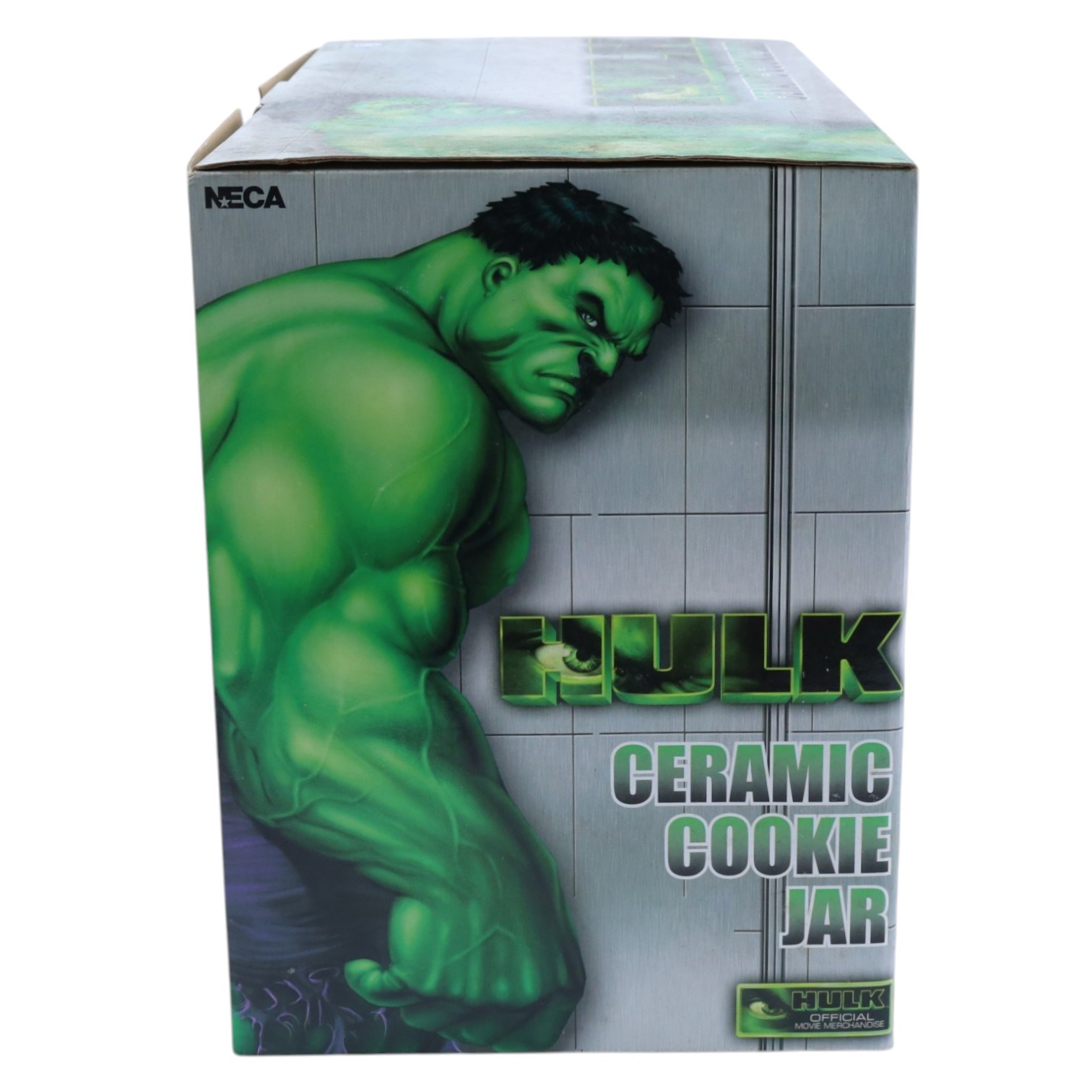 Two Neca cookie jars, Spider-Man and The Hulk, both boxed