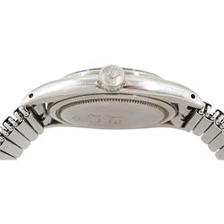 Rolex Oyster Precision gentleman's stainless steel manual wind wristwatch, circa 1959, Ref. 6427, serial No. 455994, cream dial with dagger and baton hour markers, on expanding bracelet, boxed