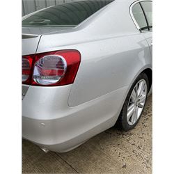 Lexus GS 450h saloon car, 3.5 SE-L, 4 door, CVT Auto
Year: 2010, September
Colour: Silver
Mileage: 50,000 approx.
Fuel: Petrol Hybrid
MOT Exp: 9th April 2025
Reg: RF60 YNV
V5: No

For sale by instruction from a local estate
Buyers Premium 10% plus VAT (12% inc.)

