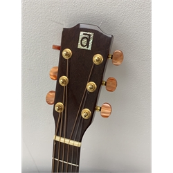 Ayres MCSM acoustic guitar designed by Gerard Gilet, Sitka Spruce, mahogany back and sides, in carrying case