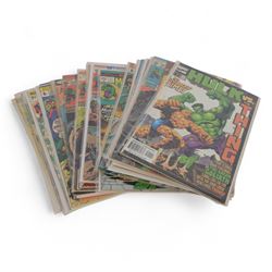 Fifteen Marvel Bronze Age and later comic books, comprising 'Fantasy Masterpieces starring Silver-Surfer' issue #5, 'Many Foes Has The Hulk' issue #139, four 'The Hulk' issues #129, #130, #131 and #137, 'Marvel Superheroes featuring The Hulk and Sub-Mariner' issue 47, 'Sub-Mariner' issues #24, #30, #63, 'Tales to Astonish starring Sub-Mariner' issue #8, 'Tales to Astonish Sub-Mariner and The Incredible Hulk' issue #79, #87 and #100, and 'Hulk vs The Thing' Direct Edition, all bagged, some carded