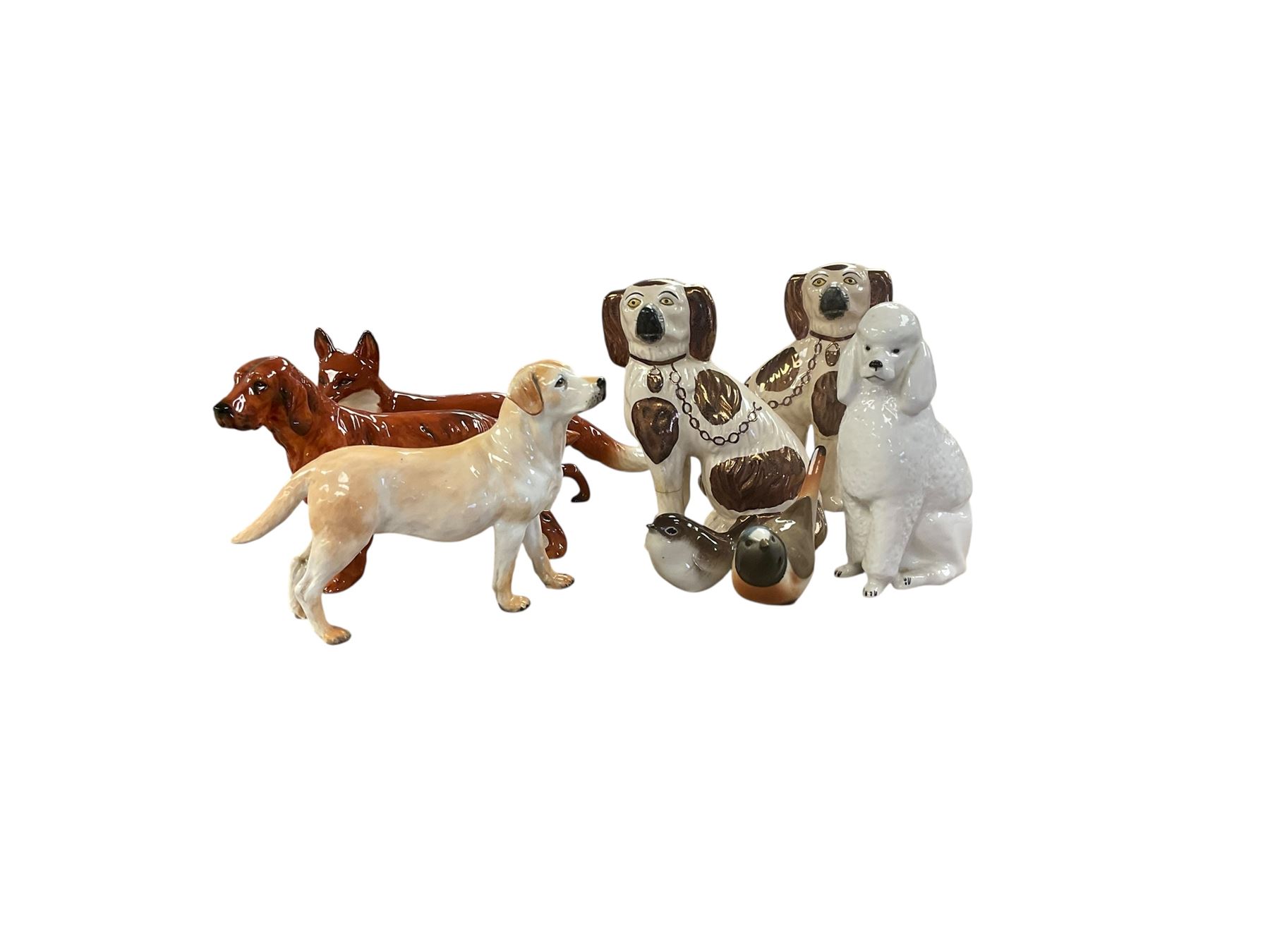 Beswick fox, together with Royal Doulton red setter, Coalport labrador and other collectables