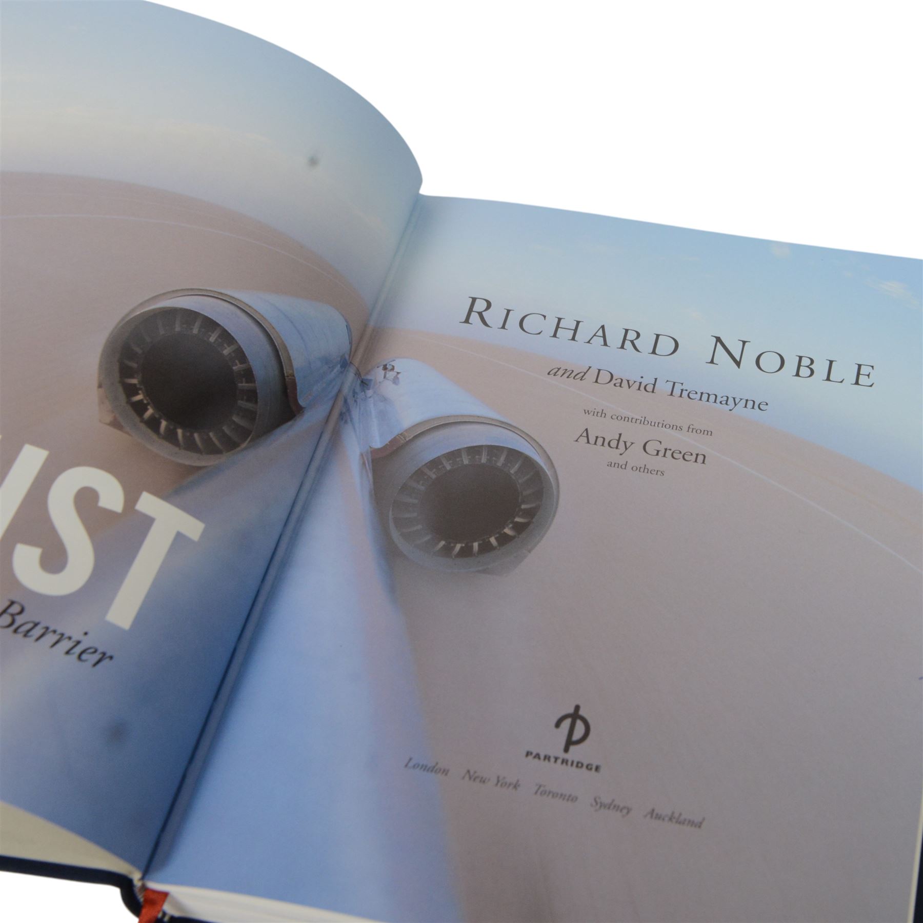 Limited edition Lledo Thrust SSC The World's First Supersonic Car model and signed book 