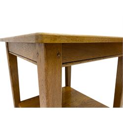 Campagne collection - Oak side table with shelf 