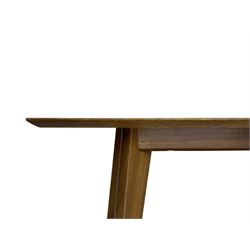 Mackintosh for Cumbrar - teak coffee table, shaped top on splayed tapering supports 