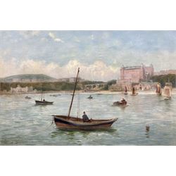 Wylam Gowdy (British 19th/20th century): Scarborough Harbour looking from the Pier towards the Grand Hotel, oil on canvas signed and dated 1891, 50cm x 75cm 
Provenance: private collection, purchased David Duggleby Ltd 7th April 2003, Lot 411