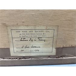 Alexander Gair Wilkinson (British 1882-1957): 'Autumn Day in Tuscany', watercolour signed and dated 1932, 'Fine Art Society' label verso 49cm x 70cm