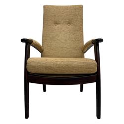 Cintique - late 20th century hardwood-framed easy chair 