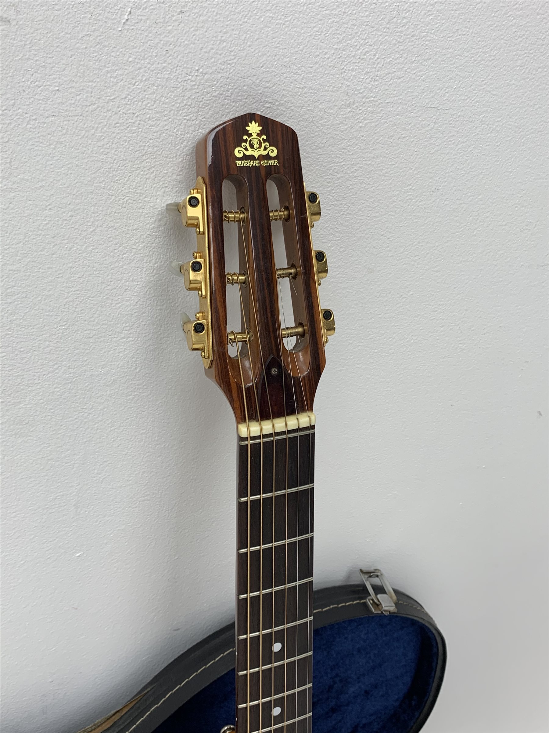 Takeharu MR-302 acoustic guitar by Kiso Suzuki, in carrying case