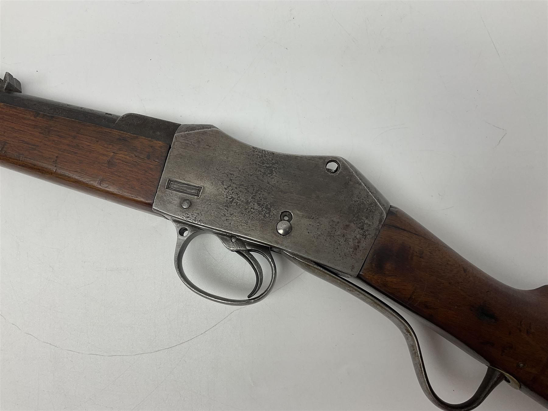 Martini Henry .577/450 Mark I civilian sporting rifle, partially dismantled with most parts thought to be present, 63.5cm(25