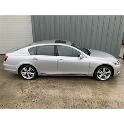 Lexus GS 450h saloon car, 3.5 SE-L, 4 door, CVT Auto
Year: 2010, September
Colour: Silver
Mileage: 50,000 approx.
Fuel: Petrol Hybrid
MOT Exp: 9th April 2025
Reg: RF60 YNV
V5: No

For sale by instruction from a local estate
Buyers Premium 10% plus VAT (12% inc.)

