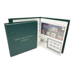 Queen Elizabeth II mint decimal stamps, mostly in presentation packs, face value of usable postage approximately 240 GBP, housed in two ring binder folders