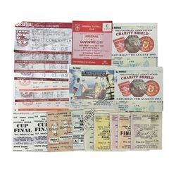 Collection of thirty-one football match tickets including 1958 & 1960 FA Cup Finals; FA Amateur Cup Finals 1960(1), 1961(4), 1963(4) & 1966(2); 1966 World Cup Eighth Final July 13th & July 15th; two 1969 Football League Cup Final; and twelve Arsenal tickets 1984-93.