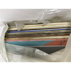 Thirty-one LP records including Everly brothers, Elvis Presley, Joe Walsh etc; and quantity of cassette tapes, etc